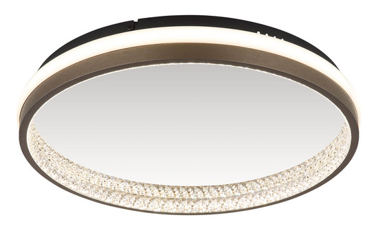 Globo Della LED Deckenleuchte 40W CCT Schwarz Matt, Metall Nachtlicht Memoryfunktion Ø39,7cm 67179D