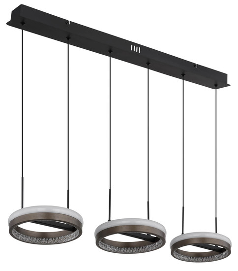 Globo Della LED Hängeleuchte 40W CCT Schwarz Matt, Metall Nachtlicht Memoryfunktion Ø20,6cm 67179H2