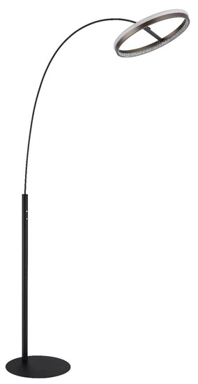 Globo LED Stehleuchte Della 24W dimmbar CCT warm-/neutral-/tageslichtweiss Schwarz matt grau dunkel Metall Aluminium 190cm