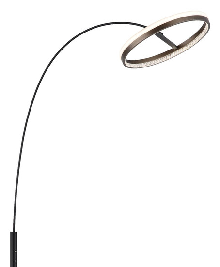 Globo LED Stehleuchte Della 24W dimmbar CCT warm-/neutral-/tageslichtweiss Schwarz matt grau dunkel Metall Aluminium 190cm
