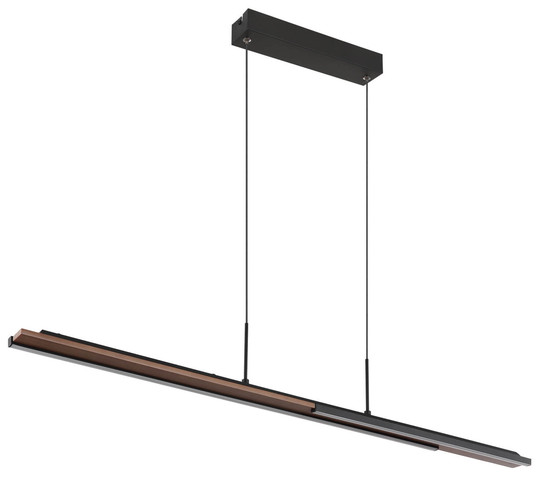 Globo Quito LED Hängeleuchte 24W Neutralweiß Schwarz Matt, Metall 150cm 67182