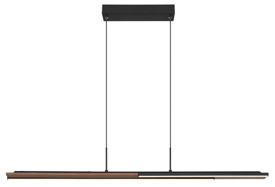 Globo Quito LED Hängeleuchte 24W Neutralweiß Schwarz Matt, Metall 150cm 67182