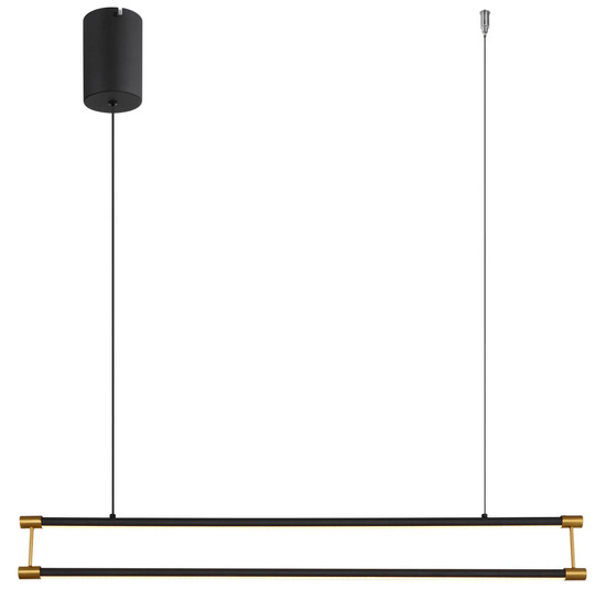 Globo Kayson LED Hängeleuchte 30W Warmweiß Schwarz Matt, Metall 150cm 67184-30