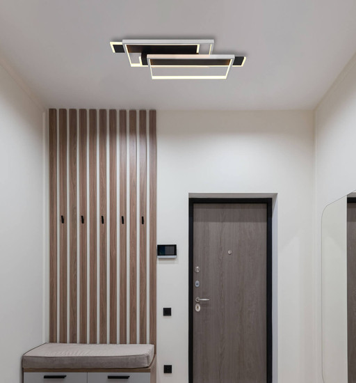 Globo Finnley LED Deckenleuchte 40W Warmweiß Schwarz Matt, Metall 8,2cm 67187-40