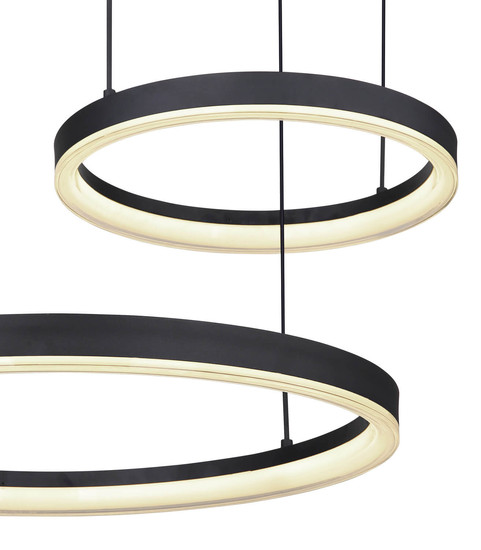 Globo Augusto LED Hängeleuchte 50W CCT Schwarz Matt, Metall Fernbedienung Nachtlicht Memoryfunktion 150cm 67189H1