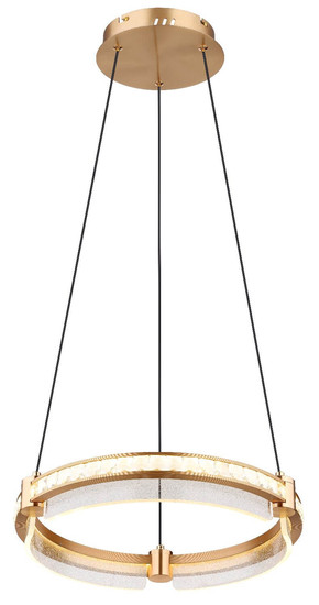 Globo LED Pendelleuchte Blondie 36W dimmbar Fernbedienung CCT warm-/tageslichtweiss Goldfarben klar Metall K5 Kristalle Ø40cm