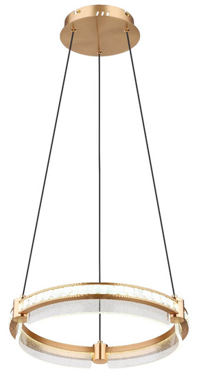 Globo LED Pendelleuchte Blondie 36W dimmbar Fernbedienung CCT warm-/tageslichtweiss Goldfarben klar Metall K5 Kristalle Ø40cm