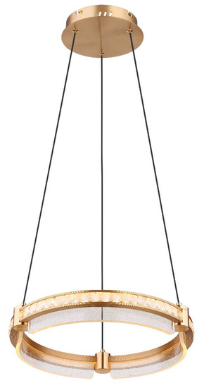Globo LED Pendelleuchte Blondie 36W dimmbar Fernbedienung CCT warm-/tageslichtweiss Goldfarben klar Metall K5 Kristalle Ø40cm