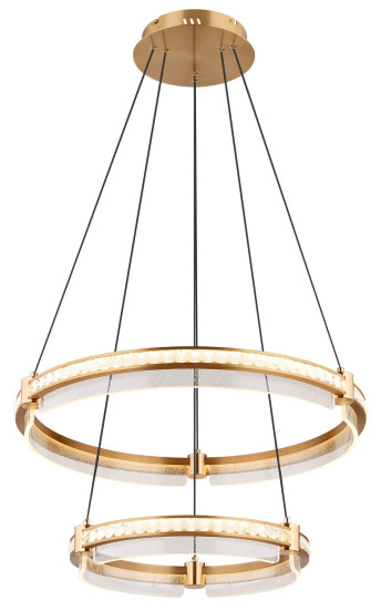 Globo Blondie LED Hängeleuchte 78W CCT Goldfarben, Metall Fernbedienung Nachtlicht Memoryfunktion 120cm 67196-78H