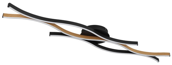 Globo Geronimo LED Deckenleuchte 35W Warmweiß Schwarz Matt, Metall 6cm 67206DW