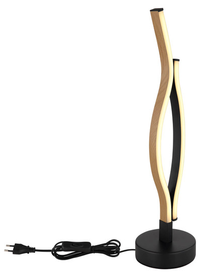 Globo Geronimo LED Tischleuchte 12W Warmweiß Schwarz Matt, Metall 47cm 67206TW