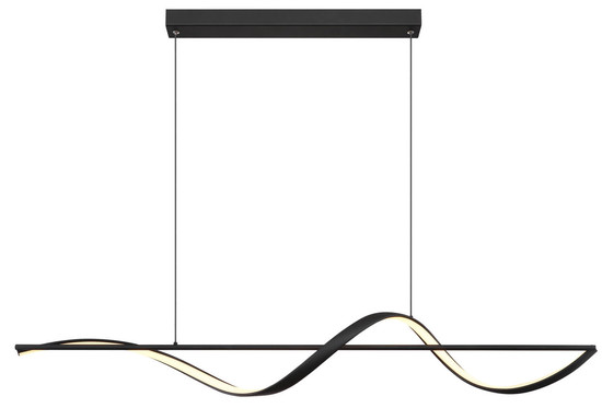 Globo Violino LED Hängeleuchte 24W Warmweiß Schwarz Matt, Metall 150cm 67207-24