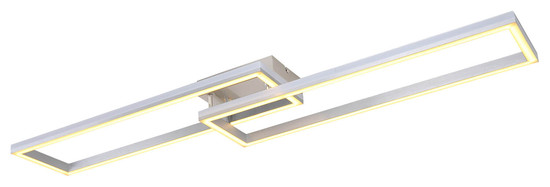 Globo Salmos LED Deckenleuchte 40W CCT Silbergrau, Metall Fernbedienung Nachtlicht Memoryfunktion 10cm 67209-45D