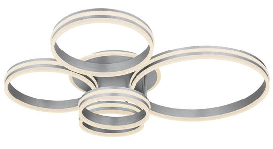 Globo Rubio LED Deckenleuchte 120W CCT Grau, Metall Fernbedienung Nachtlicht Memoryfunktion 20cm 67260-120