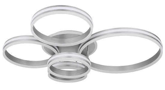 Globo Rubio LED Deckenleuchte 120W CCT Grau, Metall Fernbedienung Nachtlicht Memoryfunktion 20cm 67260-120