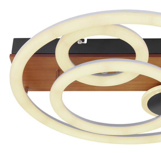 Globo Darryl LED Deckenleuchte 55W CCT Schwarz, Metall Fernbedienung Memoryfunktion 11cm 67265-55