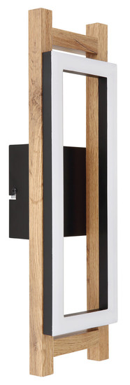 Globo Illa LED Wandleuchte 10W Warmweiß Schwarz Matt, Metall 45cm 67266W