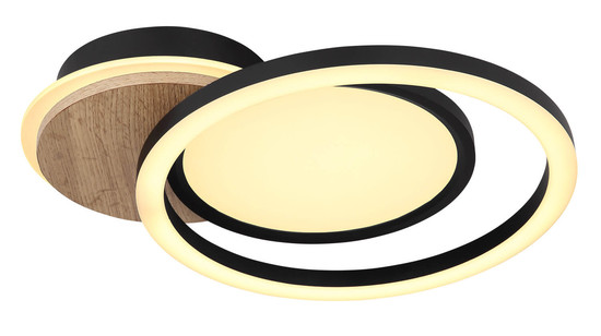 Globo Sid LED Deckenleuchte 28W Warmweiß Schwarz Matt, Metall 10,5cm 67273-28