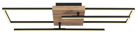 Globo Kendra LED Deckenleuchte 24W Warmweiß Schwarz Matt, Metall 12cm 67276-24