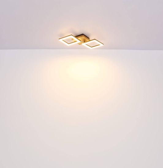 Globo LED Deckenleuchte Kerry 18W warmweiss Schwarz matt Metall 46x22,5cm