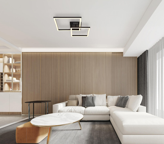 Globo Tyler LED Deckenleuchte 20W Warmweiß Schwarz Matt 6,4cm 672842