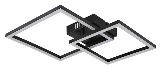 Globo Tyler LED Deckenleuchte 20W Warmweiß Schwarz Matt 6,4cm 672842