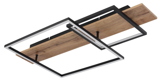 Globo Vanni LED Deckenleuchte 24W Warmweiß Schwarz Matt, Metall Memoryfunktion 10cm 67289D1