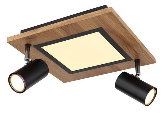 Globo Ulla LED Deckenleuchte 12W Warmweiß Schwarz Matt, Metall Memoryfunktion Ø5,5cm 67306D