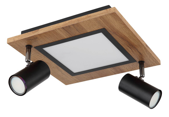 Globo Ulla LED Deckenleuchte 12W Warmweiß Schwarz Matt, Metall Memoryfunktion Ø5,5cm 67306D