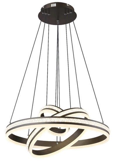 Globo LED Pendelleuchte Grouni 70W dimmbar Fernbedienung CCT warm-/tageslichtweiss Titanfarben gebürstet Metall Aluminium Ø60cm