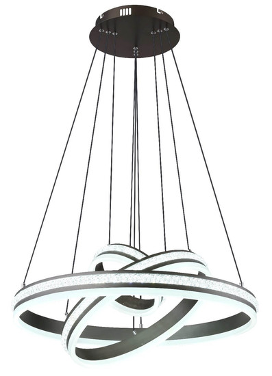 Globo LED Pendelleuchte Grouni 70W dimmbar Fernbedienung CCT warm-/tageslichtweiss Titanfarben gebürstet Metall Aluminium Ø60cm