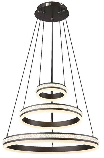 Globo LED Pendelleuchte Grouni 70W dimmbar Fernbedienung CCT warm-/tageslichtweiss Titanfarben gebürstet Metall Aluminium Ø60cm