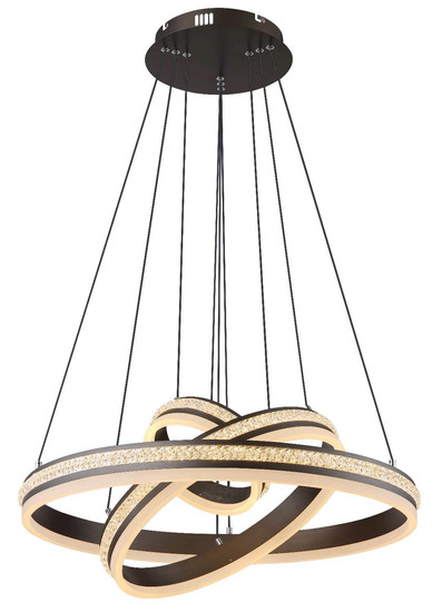 Globo LED Pendelleuchte Grouni 70W dimmbar Fernbedienung CCT warm-/tageslichtweiss Titanfarben gebürstet Metall Aluminium Ø60cm