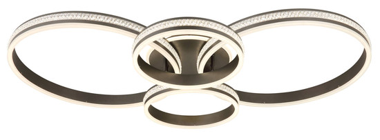 Globo Grouni LED Deckenleuchte 39W CCT Titanfarben Matt, Metall Memoryfunktion 13,7cm 673140-39A