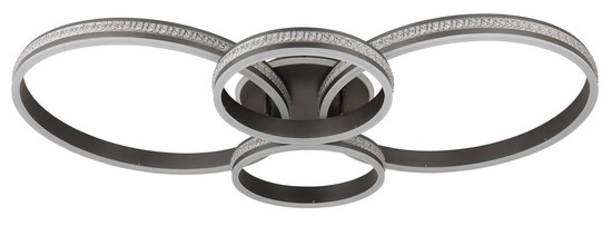 Globo Grouni LED Deckenleuchte 39W CCT Titanfarben Matt, Metall Memoryfunktion 13,7cm 673140-39A