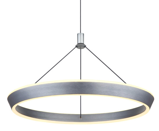 Globo Ferra LED Hängeleuchte 40W Warmweiß Grau Matt, Metall Ø50cm 67316