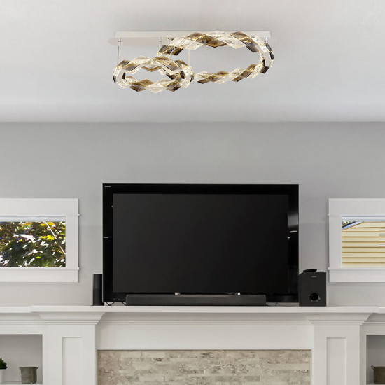 Globo Karilion LED Deckenleuchte 50W Neutralweiß Verchromt, Metall 24cm 67318D2