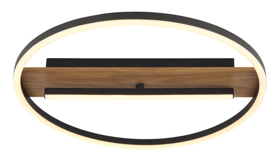 Globo Pikara LED Deckenleuchte 24W Warmweiß Holzoptik, Metall Ø40,5cm 67321-24