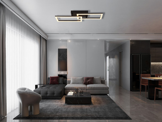 Globo Sapena LED Deckenleuchte 20W Warmweiß Schwarz Matt, Metall 9,3cm 67328-20