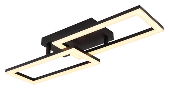 Globo Sapena LED Deckenleuchte 20W Warmweiß Schwarz Matt, Metall 9cm 67328-20O