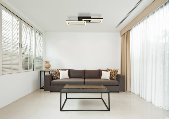 Globo Sapena LED Deckenleuchte 20W Warmweiß Schwarz Matt, Metall 9cm 67328-20O