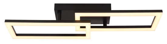 Globo Sapena LED Deckenleuchte 20W Warmweiß Schwarz Matt, Metall 9cm 67328-20O