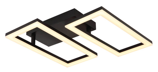 Globo Sapena LED Deckenleuchte 20W Warmweiß Schwarz Matt, Metall 9cm 67328-20O