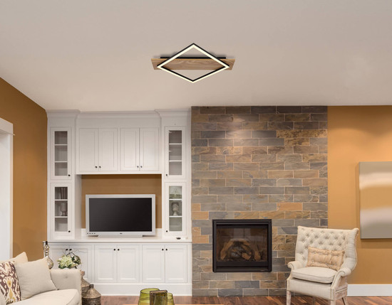 Globo Beatrix I LED Deckenleuchte 18W Warmweiß Schwarz Matt, Metall 6cm 67330-18