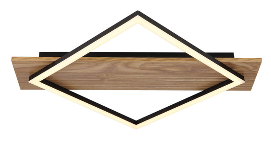 Globo Beatrix I LED Deckenleuchte 18W Warmweiß Schwarz Matt, Metall 6cm 67330-18