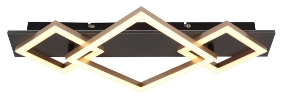 Globo Beatrix I LED Deckenleuchte 24W Warmweiß Schwarz Matt, Metall 7,5cm 67330G-24