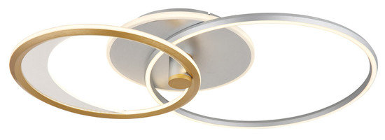 Globo Umbra LED Deckenleuchte 40W CCT Silberfarben, Aluminium Gebürstet Fernbedienung Nachtlicht Memoryfunktion 11cm 67333-40