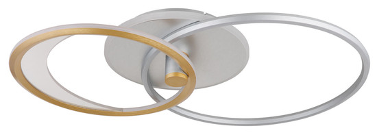 Globo Umbra LED Deckenleuchte 40W CCT Silberfarben, Aluminium Gebürstet Fernbedienung Nachtlicht Memoryfunktion 11cm 67333-40