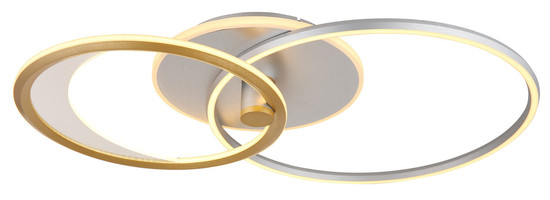 Globo Umbra LED Deckenleuchte 40W CCT Silberfarben, Aluminium Gebürstet Fernbedienung Nachtlicht Memoryfunktion 11cm 67333-40