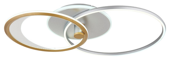 Globo Umbra LED Deckenleuchte 40W CCT Silberfarben, Aluminium Gebürstet Fernbedienung Nachtlicht Memoryfunktion 11cm 67333-40